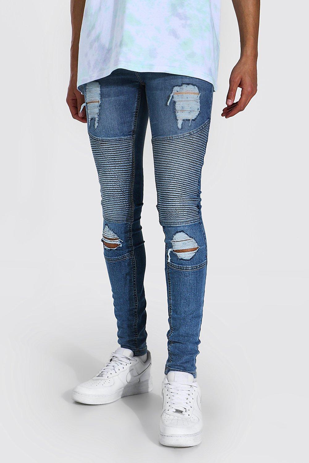 Boohooman biker clearance jeans